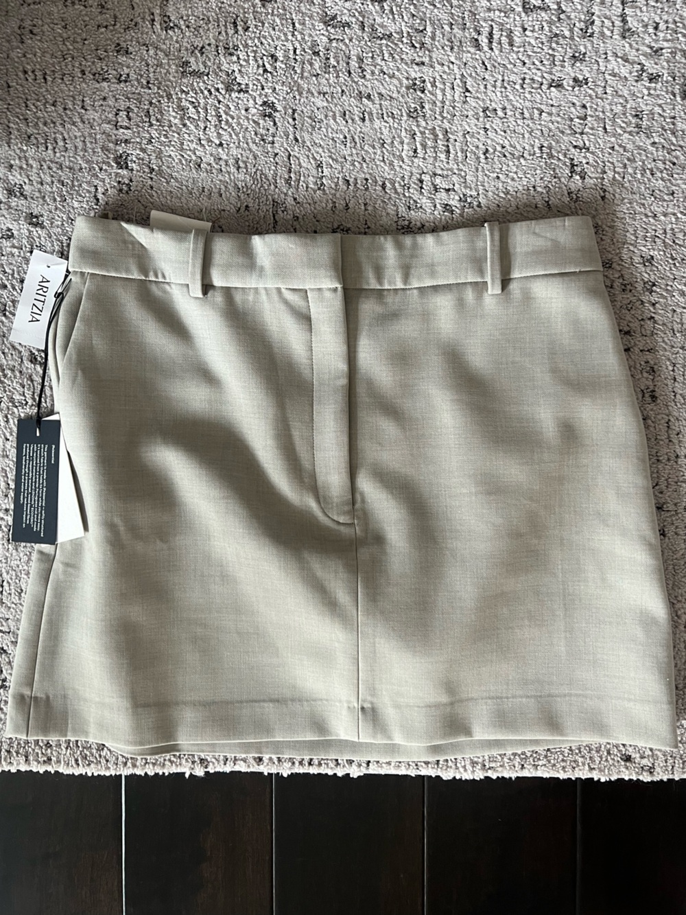 Aritzia heather grey High-Waist chisel skirt